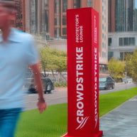 Leuchtsäule mit Logodruck