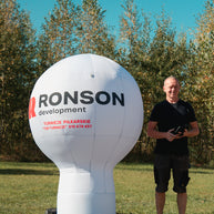 Standballon mit Werbedruck