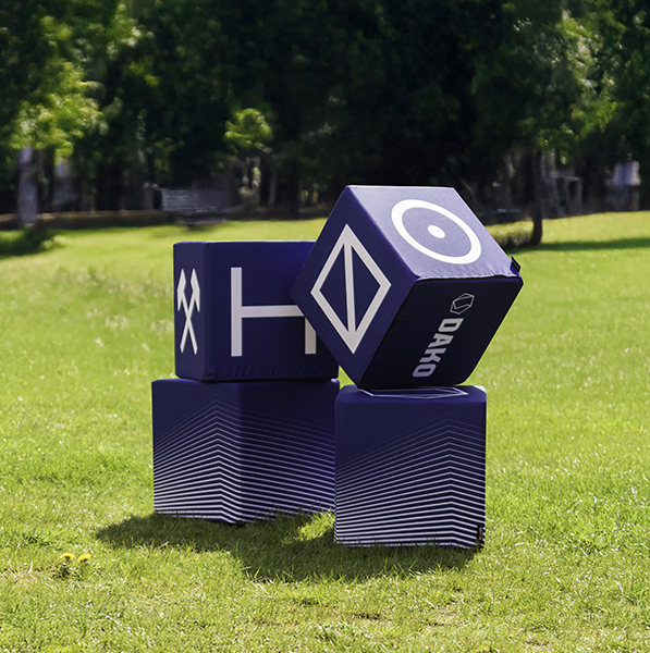 Bedruckte Sitzwürfel Boost