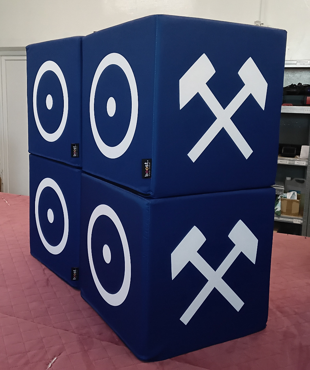 Sitzwürfel bedrucken Boost