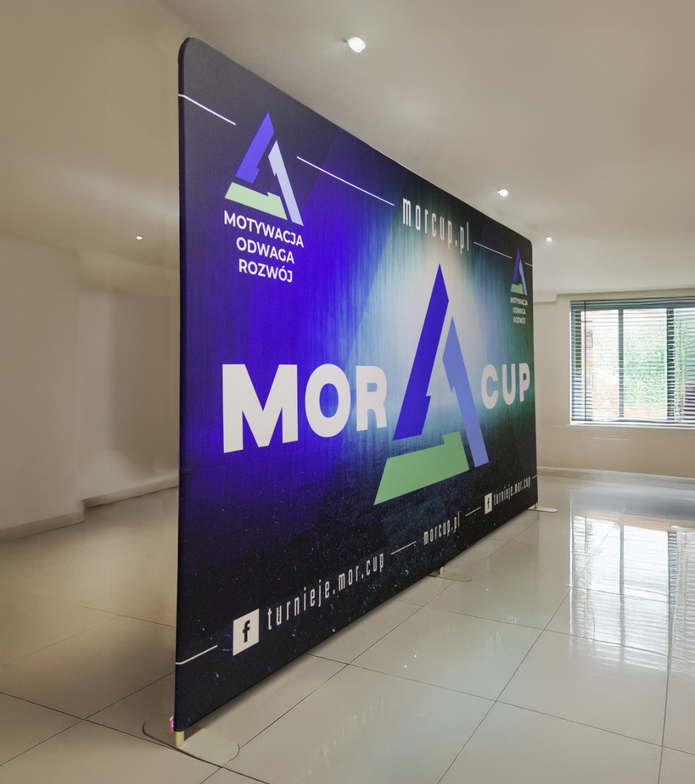 fondale pubblicitario dritto in tessuto