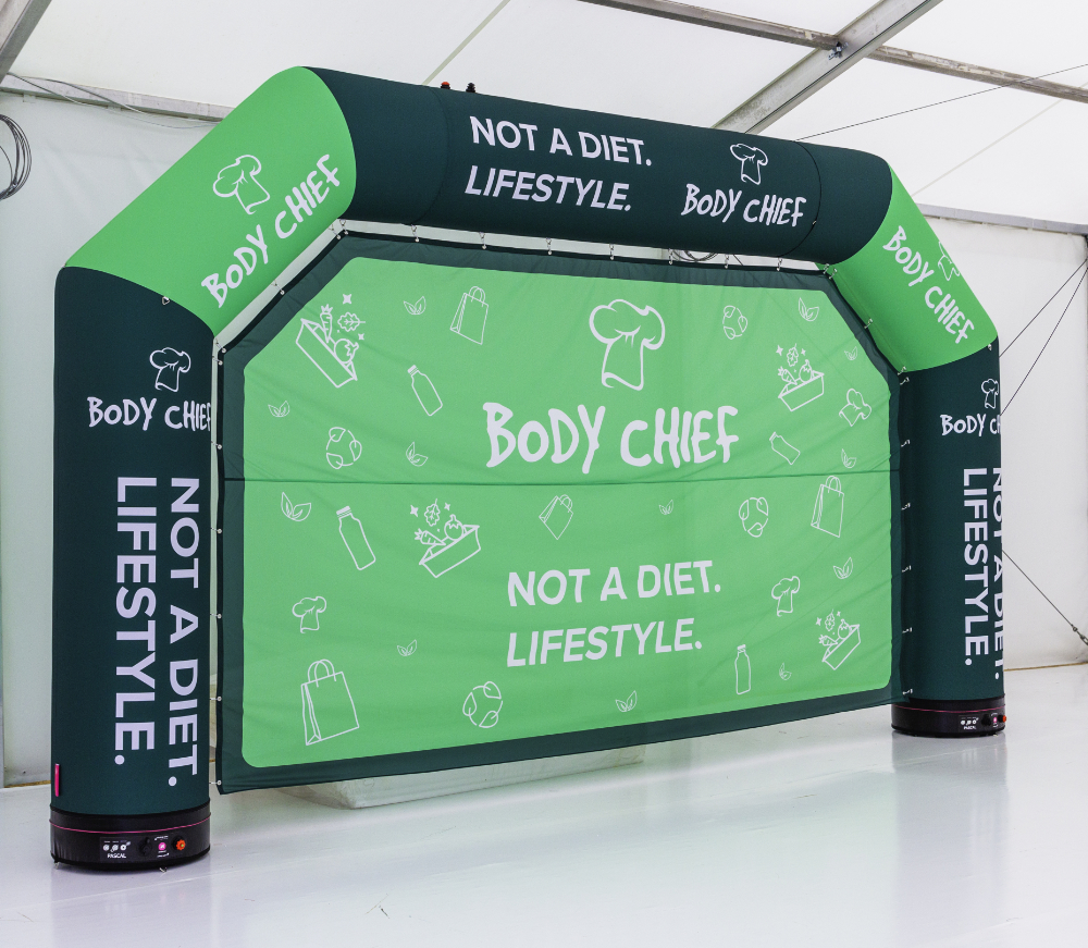 Aufblasbarer Torbogen Banner Werbung