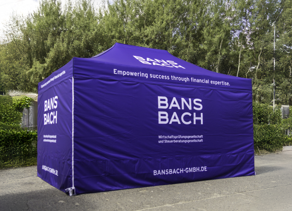 Faltpavillon 3x4,5m mit Branding