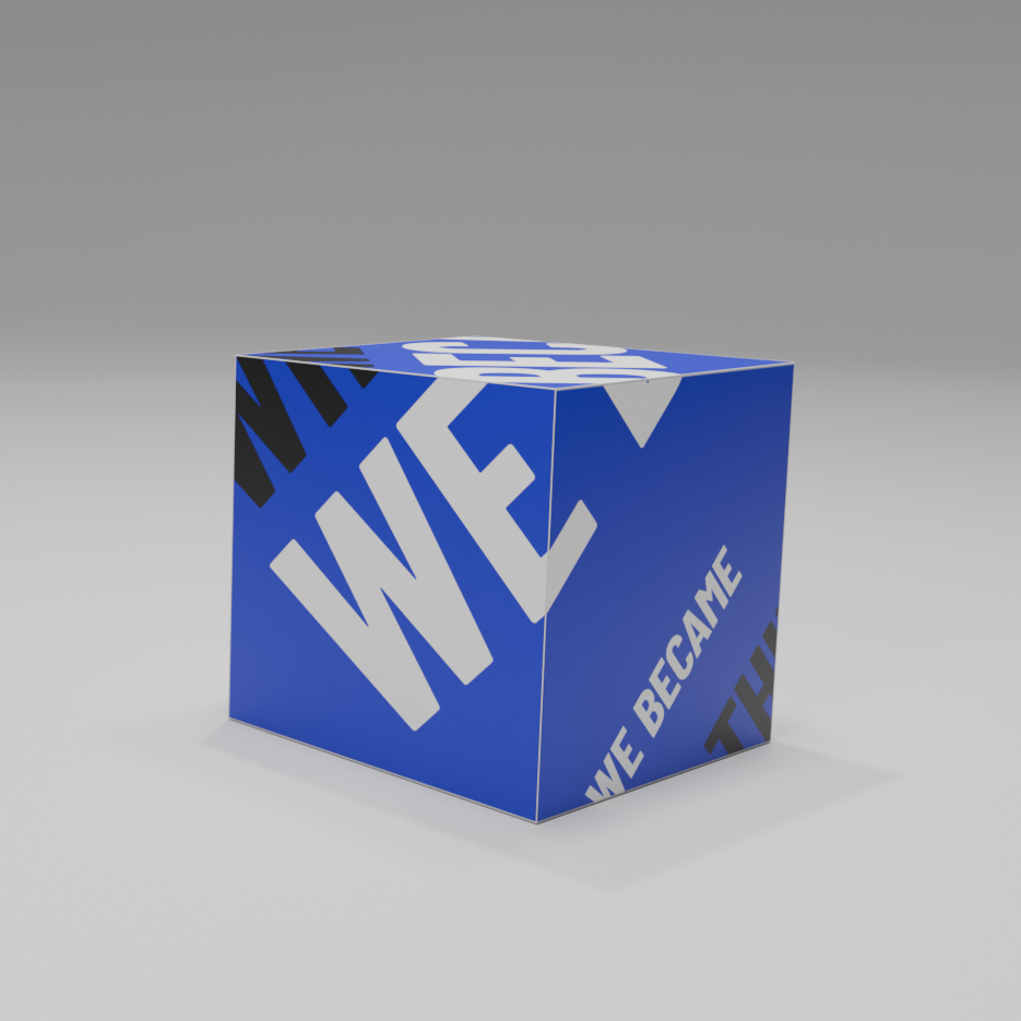 Cubo pubblicitario 50x50 in allumino