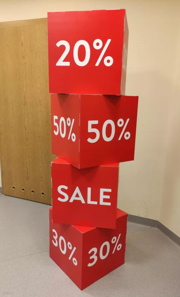 Cubi espositori cartone 31x31x31