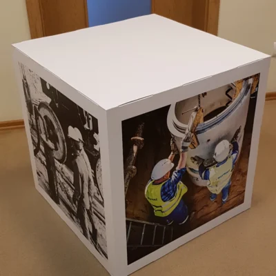 Cubo stampato grande 80x80m in cartone