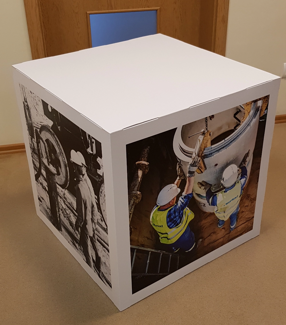 Cubo stampato grande 80x80m in cartone